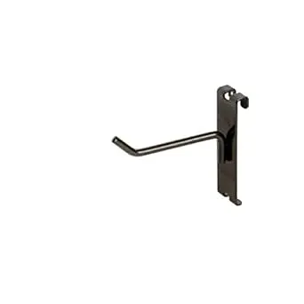 NAHANCO GWH4B 4" Black Gridwall Peg Hooks (Pack of 12)