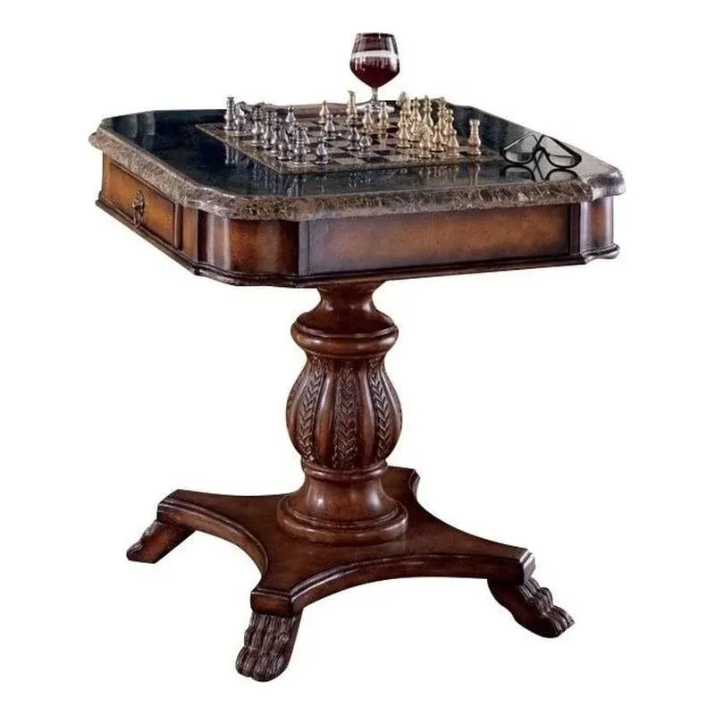 Beaumont Traditional Lane Wood Pedestal Game Table in Multi-Color - Traditional - Game Tables - by Homesquare | Houzz