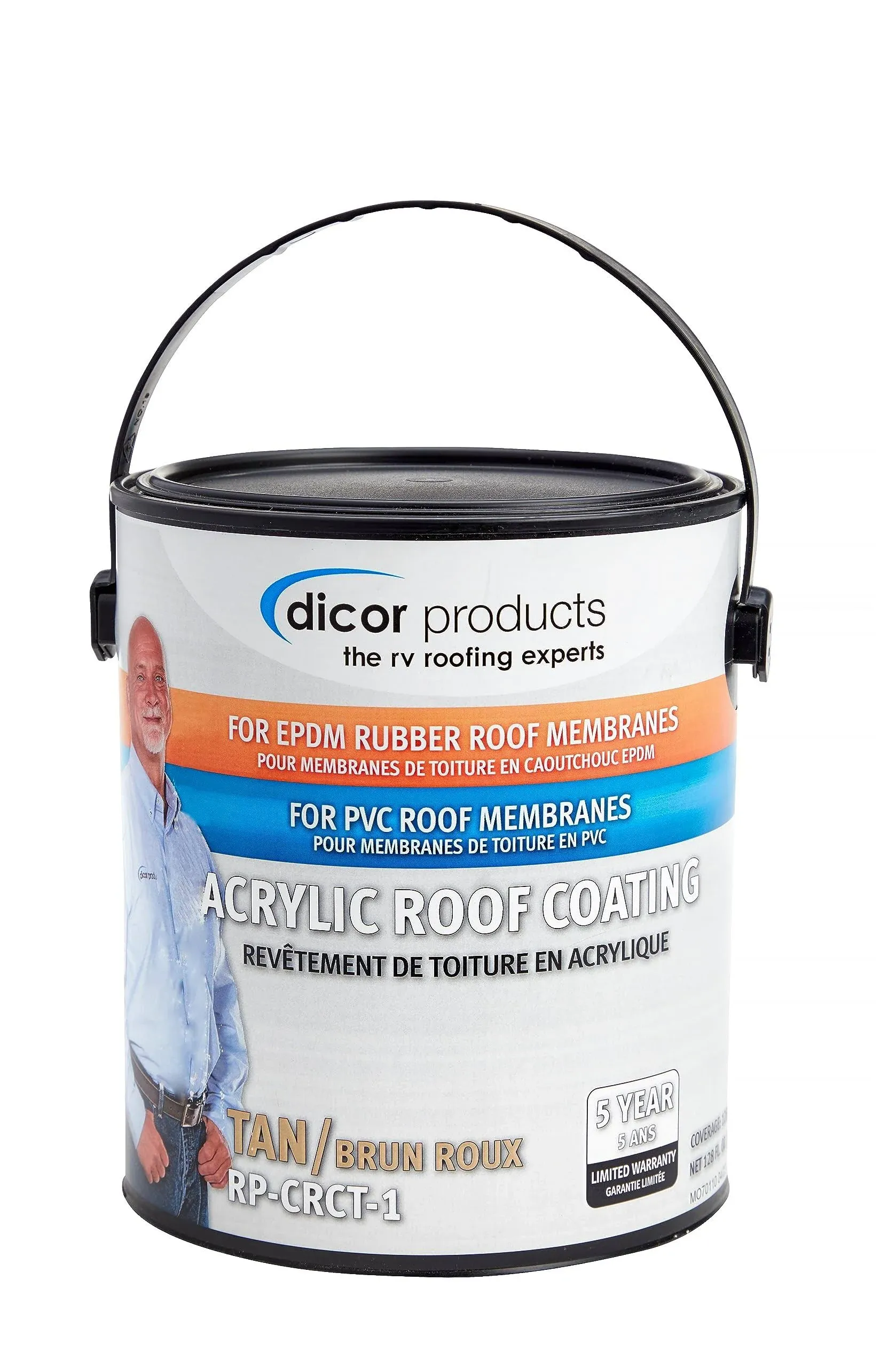 Dicor RP-CRCT-1 EPDM Roof Acrylic Coating - 1 Gallon, Tan