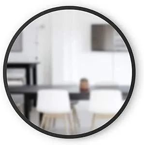 Umbra 24 in. diameter Black Hub Wall Mirror