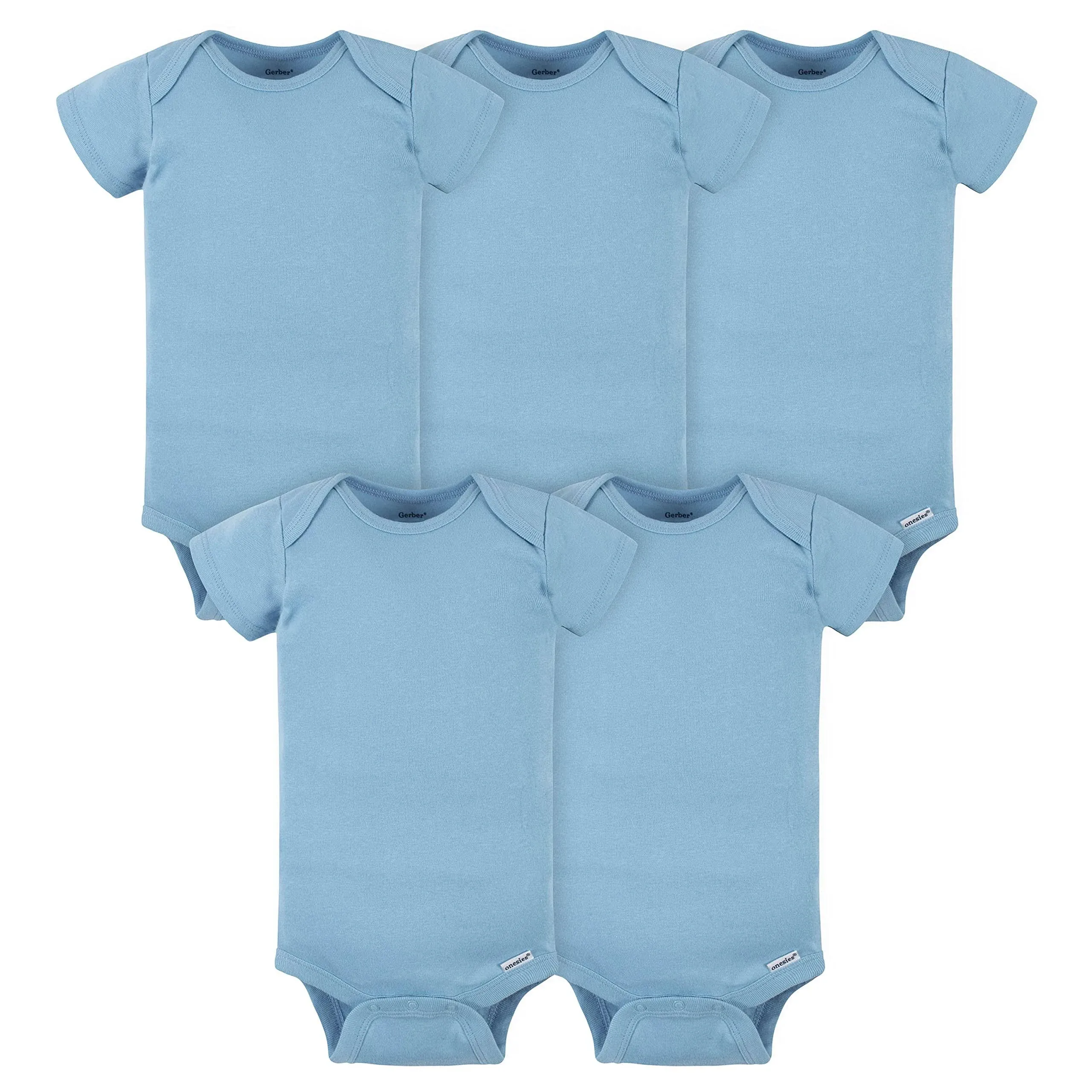 Gerber Baby 5-Pack Solid Onesies Bodysuits