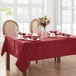 Elrene Home Fashions Caiden Elegance Damask Tablecloth 52"X52" / Red