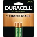 Duracell Duralock Rechargeable Batteries, AAA - 2 pack