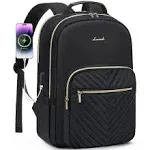 LOVEVOOK Laptop Backpack for Women 18.4 inch,Cute Womens inch, Black 