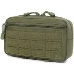 Atwilltap Tactical Molle Horizontal Admin Pouch Multi-Purpose Laser-Cut EDC Tool Pouch Bag (Army Green)