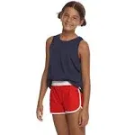 Soffe 5707G Girls Dolphin Short - Red - M