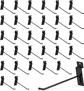 Poetiske Slatwall Hooks 32pc 8 inch Slatwall Accessories Slatwall Panel Hooks Garage Organization Slat Wall Hooks Heavy Duty Pegboard Gridwall Hooks