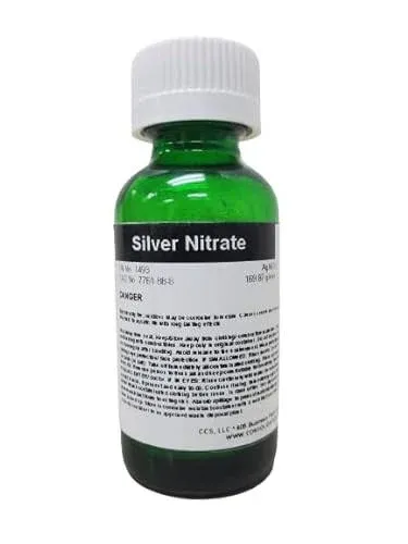 Silver Nitrate 10g Glass Bottle High Purity