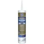 GE Advanced Silicone 2 Window & Door Sealant, White, 10.1 oz.