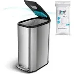 Home Zone Living 13 Gallon Slim Kitchen Trash Can