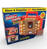 Ontel Battery Daddy - Battery Organizer Storage Case with Tester, Stores & Protects Up to 180 Batteries, Clear Locking Lid, As Seen On TV