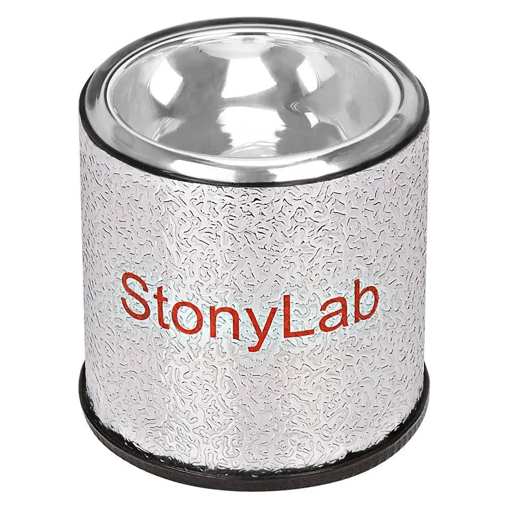 StonyLab Dewar Flask, Hemispherical Borosilicate Glass Dewar Flask with Alumi...