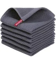 Homaxy 100% Cotton Waffle Weave Kitchen Dish Cloths Ultra Soft Absorbent Quick Drying Dish Towels