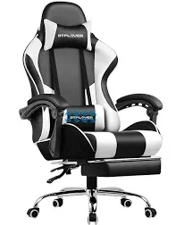 GTPLAYER Gaming Chair Computer Chair with Footrest and Lumbar Support Height ...