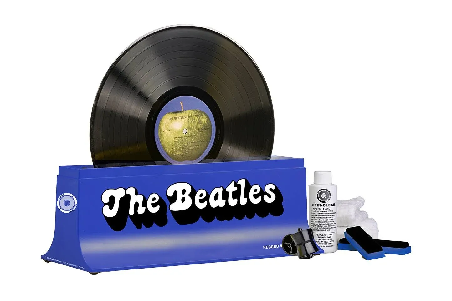 Spin-Clean Vinyl Record Washer Cleaner Kit Record Cleaning Machine, Beatles Blue