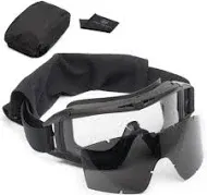 REVISION MILITARY Tactical Goggle Kit: Indirect, Black, Traditional Goggles Frame, Polycarbonate