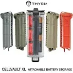 Thyrm CellVault XL Battery Storage (Clear) Case for AA, AAA, CR123, 18650 Batteries, Survival Gear, Made in USA