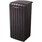 Keter Copenhagen 30-Gallon Resin Wood Style Outdoor Trash Can Waste B