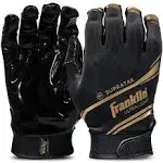 Franklin Sports Supratak Football Receiver Gloves - Black/Gold - Youth Large