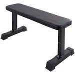 Amazon Basics Flat Weight Workout Exercise Bench, Black