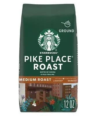 Starbucks Pike Place Roast Ground Coffee, 12 oz