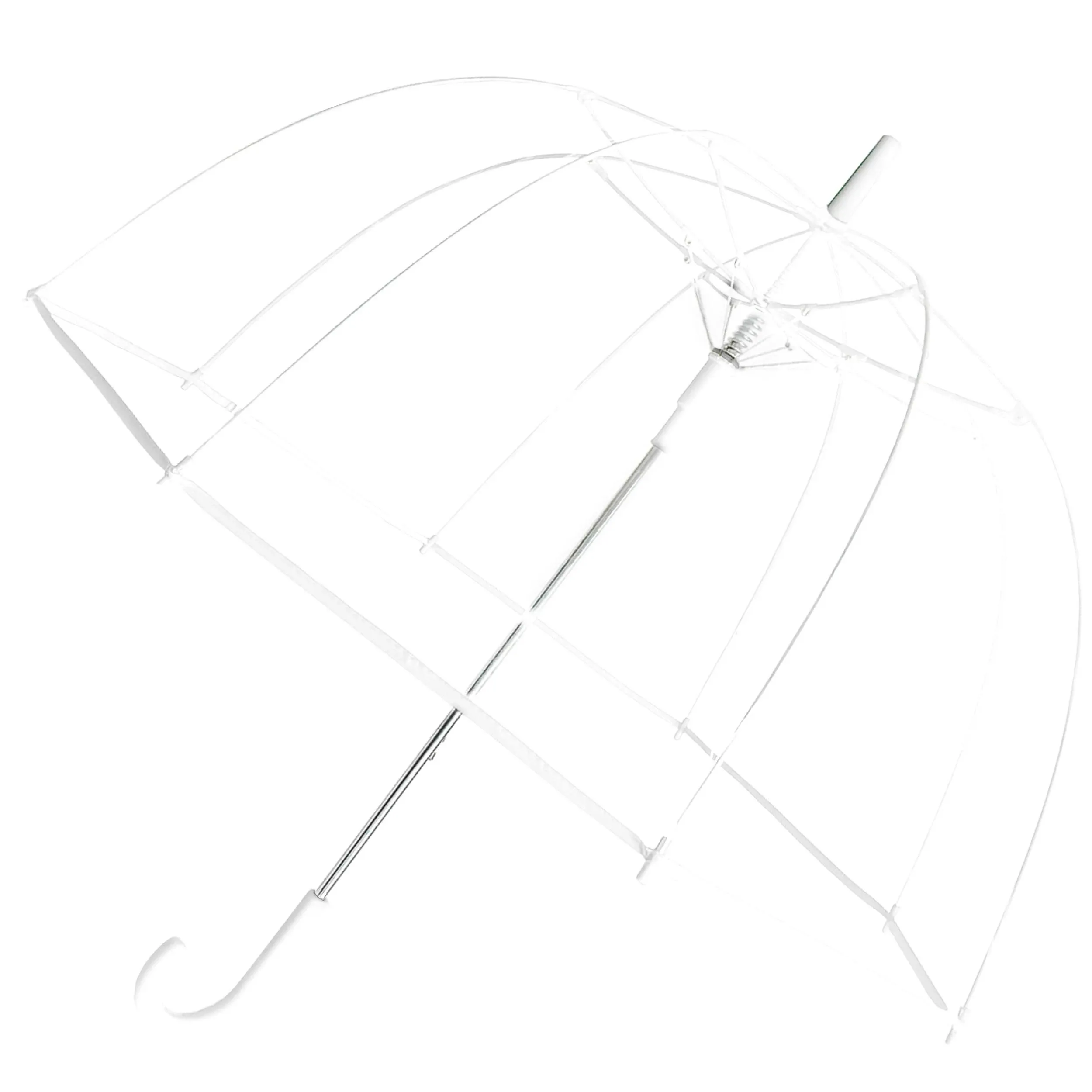 Clear Dome Umbrella, Transparent Automatic Open Bubble Umbrellas for Rain, Windp