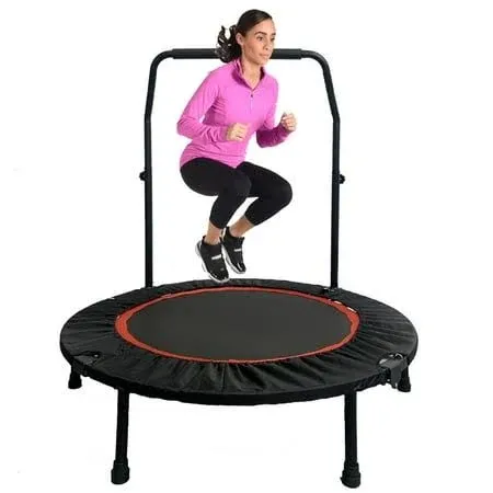 660lbs 40&#034; Foldable Mini Trampoline Rebounder Fitness Gym Home Workout Exercise