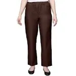 Classics Pull-On Straight-Leg Pants Brown 14S