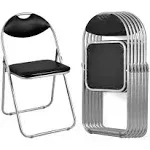 6-Pack Folding Chairs Set - Waiting Room Chairs with Padded Seats 