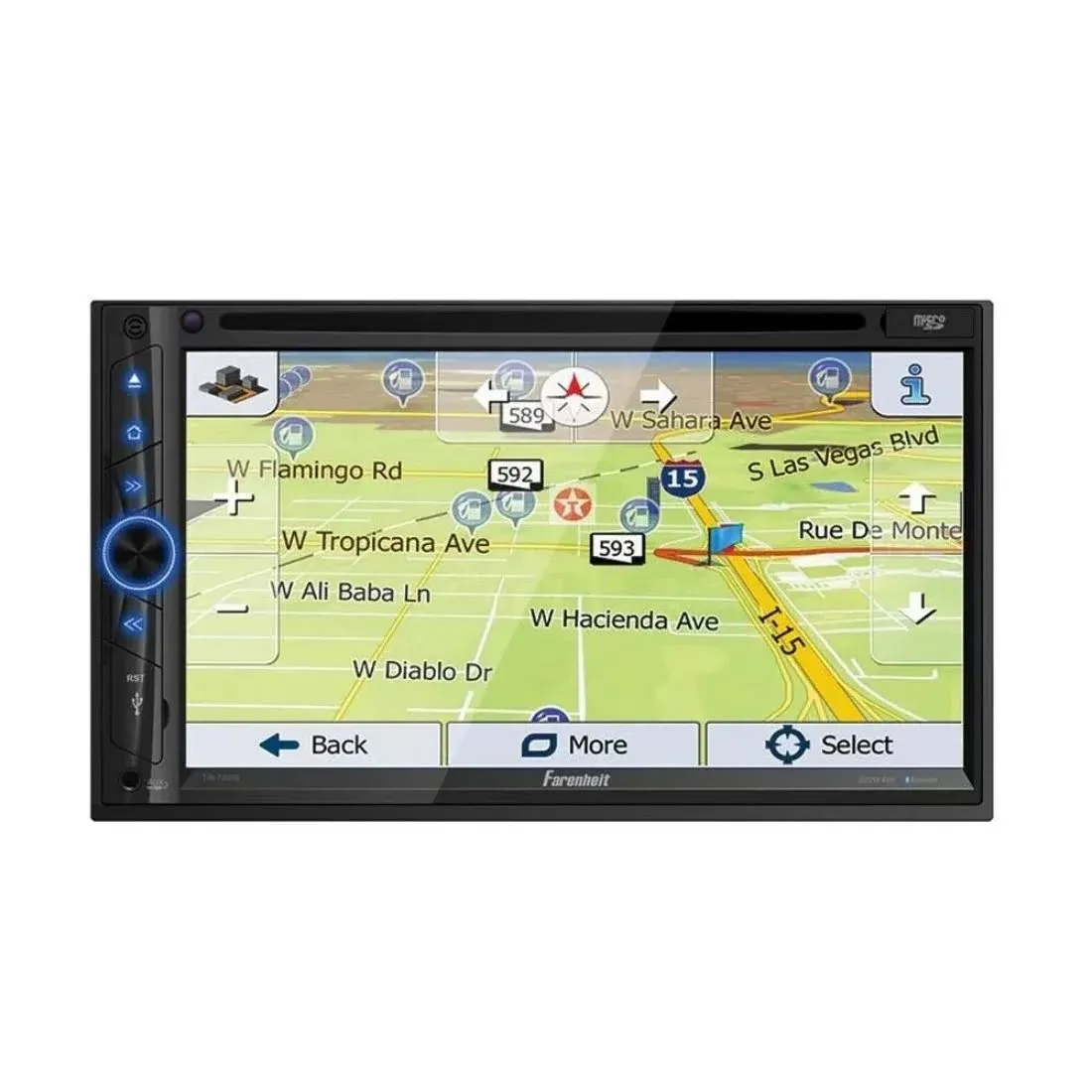 Farenheit TIN-702HB 7" 2din GPS Navigation DVD Multimedia Source Unit Bluetooth