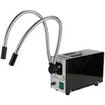 AmScope HL250-BY 150W Fiber Optic Dual Gooseneck Illuminator for Microscopes