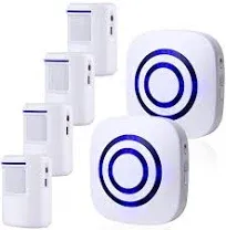 Bestoone Motion Sensor Alarm, Long Range Wireless Driveway Alarm, Indoor Home Security System Electric Doorbells Motion Detector and 2 Alarm