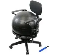 Cando Metal Ball Chair - Inflatable Ergonomic Active Seating Exercise Ball Chair