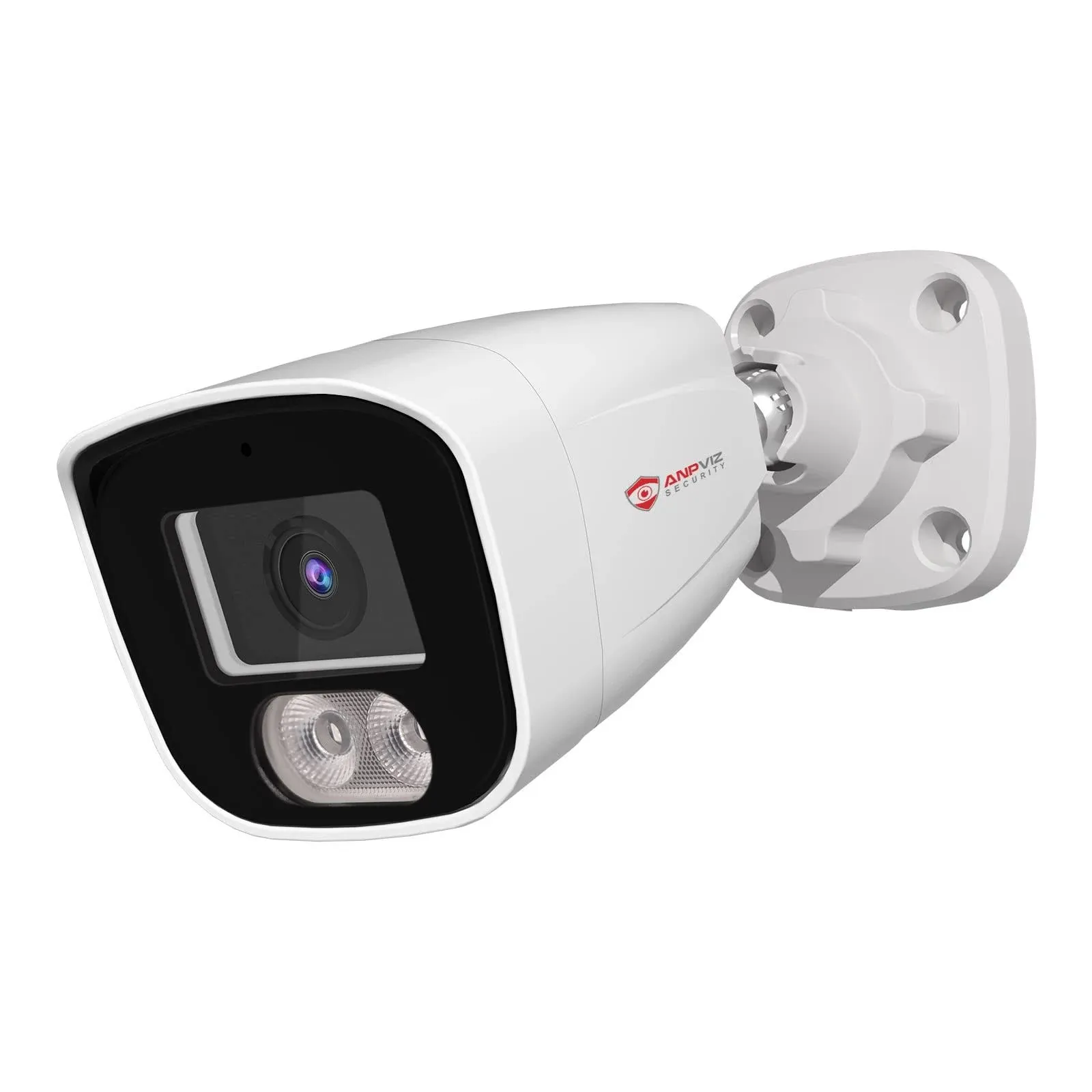 Anpviz 4MP PoE Bullet IP Camera with Microphone/Audio, CCTV Security Camera Outdoor Indoor, Night Vision 65ft, Waterproof IP66, 108° Wide Angle 2.8mm