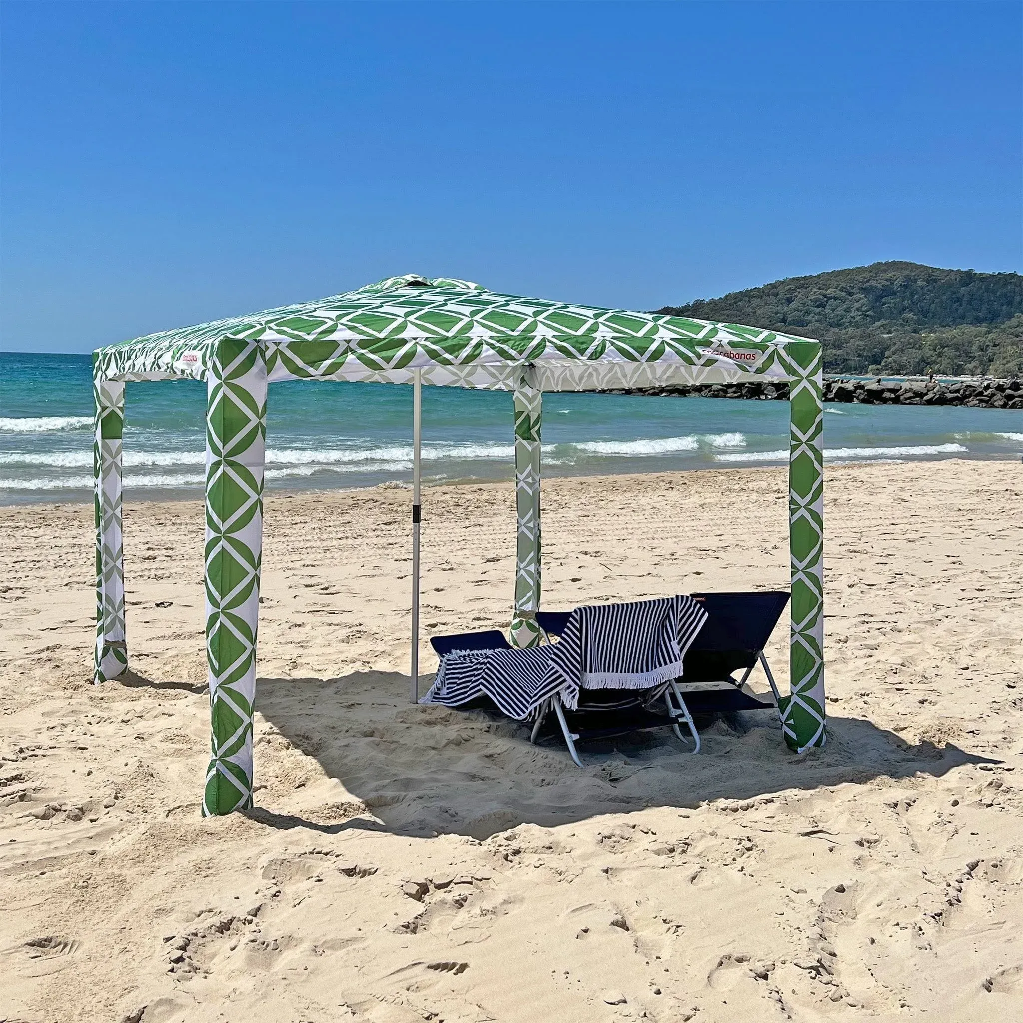 Coolcabanas CoolCabana Beach Shade Tent Easy Setup Upf 50+ Protection