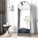 Arched Full Length Mirror 58 18 Full Body Standing Mirror, Black