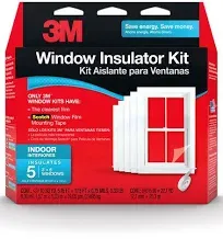 3M Indoor Window Insulation Kit, Insulator Kit for 5 - 3'x5' Windows