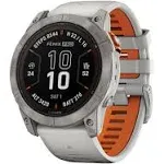 Garmin Fenix 7X Pro Solar, Sapphire, Titanium, Gray/Orange