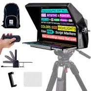 TELEPROMPTER PAD iLight PRO 12&#034; Autocue teleprompter,R<wbr/>emote Tablet Portable Kit 