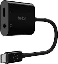 Belkin NPA004BTBK 3.5 Mm Audio + Usb-c Charge Cabl Adapter 03-retail Box