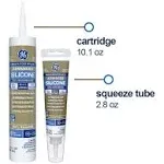 GE Advanced Silicone 2 Window & Door Sealant, White, 10.1 oz.