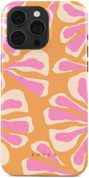 NEW BURGA iPhone 15 Pro 2-Layer Hard Shell Silicone Protective Case Almond Latte