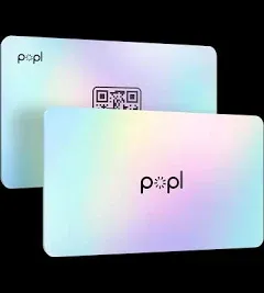 Popl Metal Digital Business Card - Smart NFC Networking Card - Tap to Share - iPhone & Android (Metal Black)