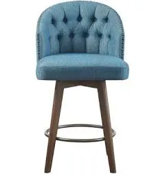 Madison Park Onyx Upholstered 360 Degree Swivel Counter Stool