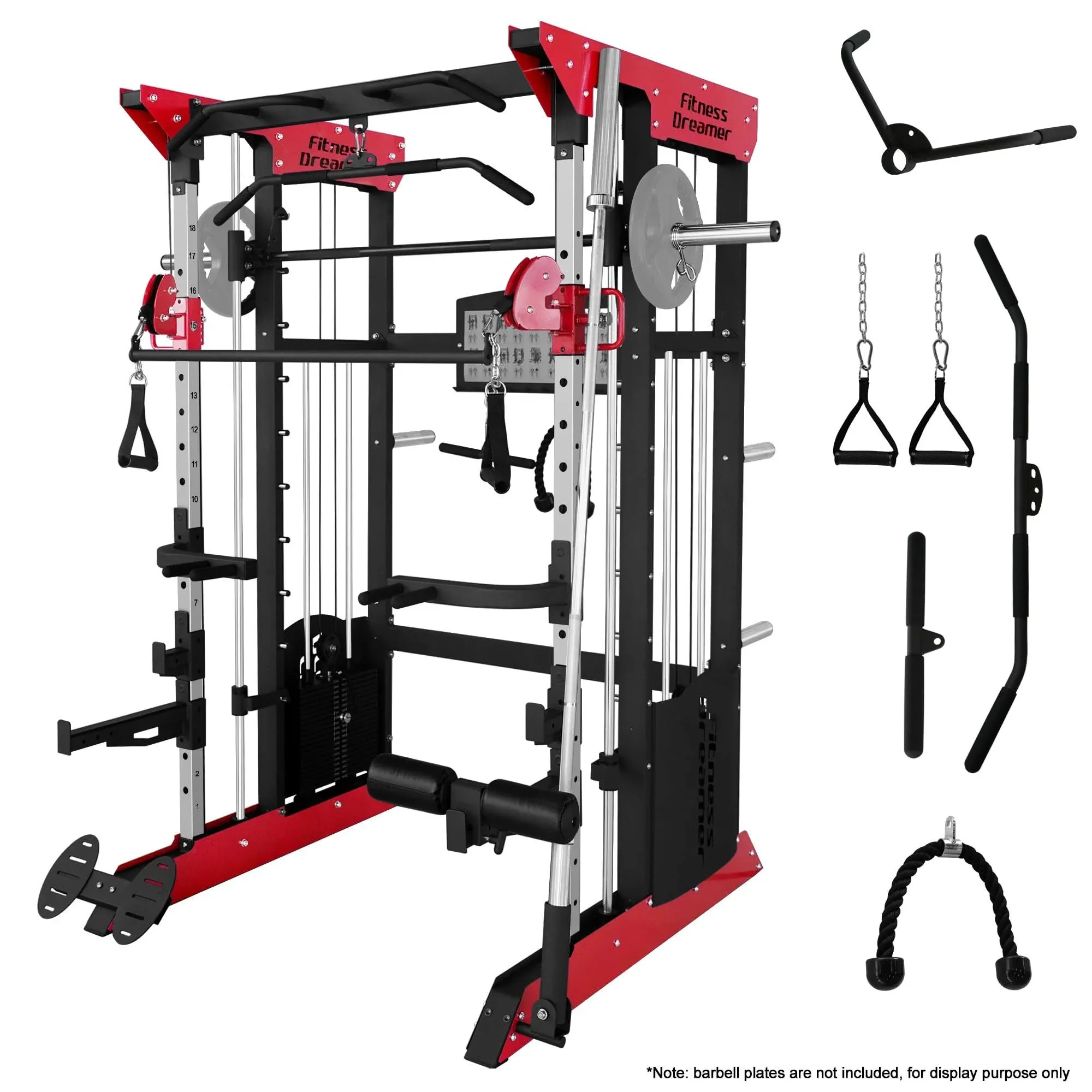 Fitness Dreamer Home Gym Smith Machine Red