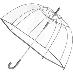 Weather Station Bubble Dome Rain Umbrella, Automatic Open, Clear Dome, Windproof, Waterproof, Lightweight