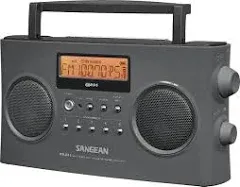 Sangean All in One Compact Portable Digital AM/FM Radio with Built-in Speaker Plus 6ft Aux Cable to Connect Any Ipod, Iphone or Mp3 Digital Audio Player