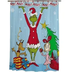 Franco Dr. Seuss The Grinch Holiday Shower Curtain And Ring Set