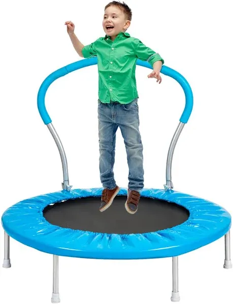 36" Kids Trampoline with Handle, Indoor Mini Trampoline for Kids, Toddlers Small Rebounder Fitness Trampoline for Indoor and Outdoor Use