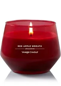 Yankee Candle Red Apple Wreath Studio Collection 10oz Candle With Essential Oils